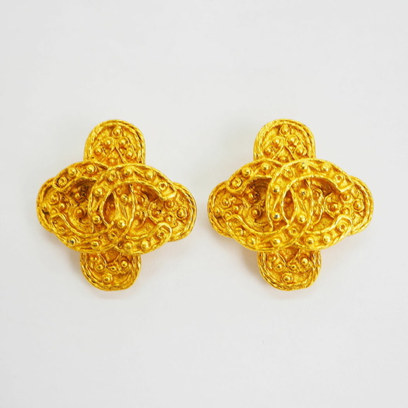 CHANEL Gold Earrings - Picture 1 of 8